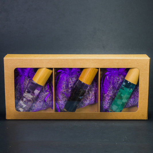 Lavender Roller With Healing Stones 3 pack